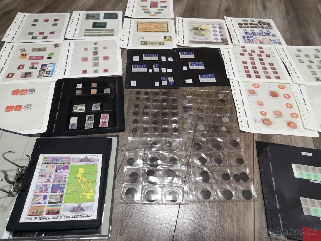 známky, mince, staré dokumenty. - 4