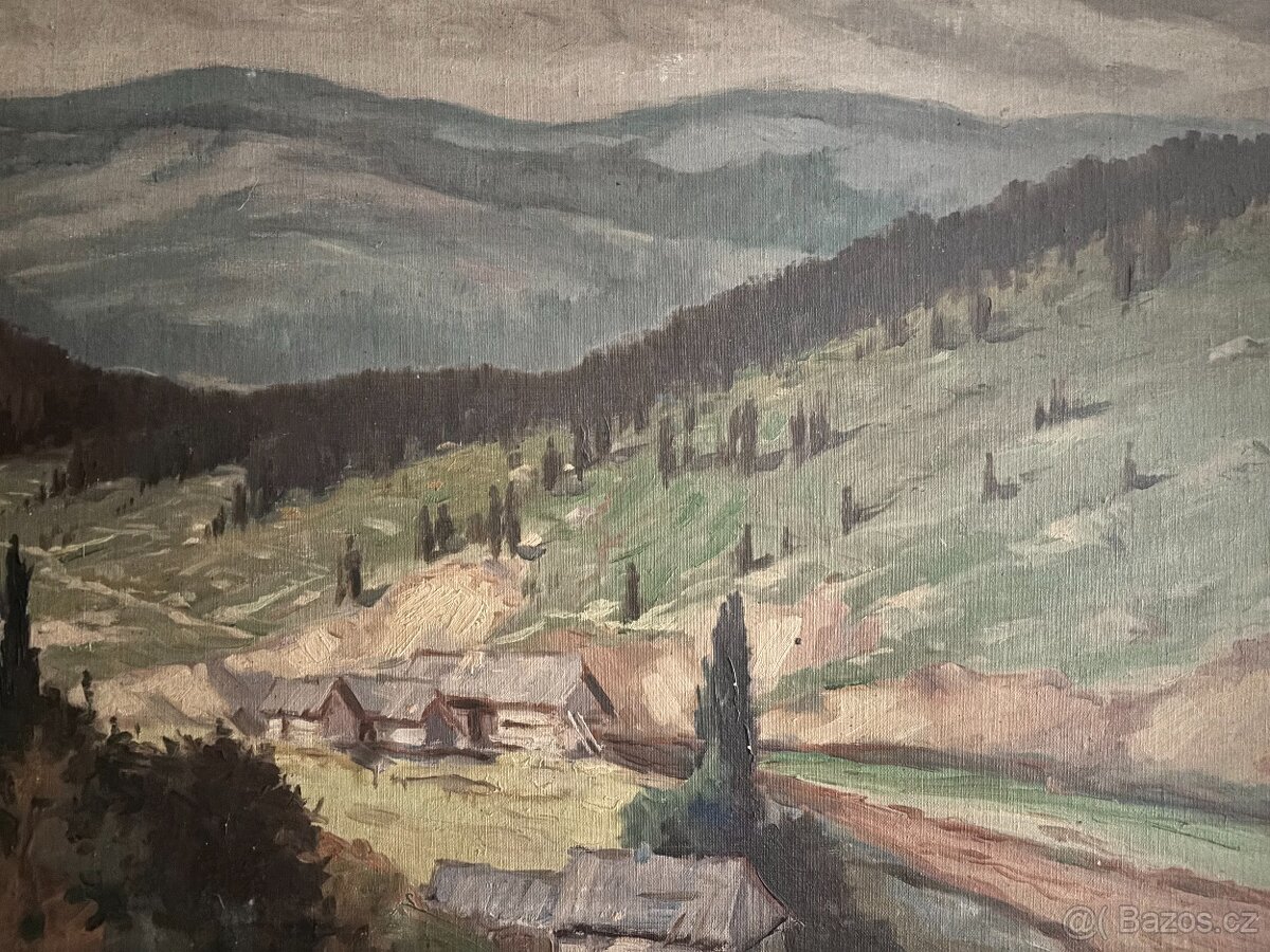 Obraz Bohdan Simon, Šumava, olej plátno 80x100 - 4