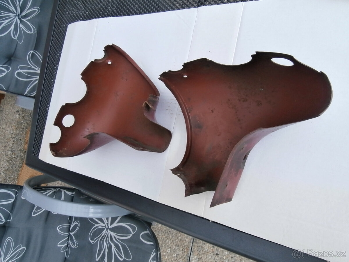 Motocykl veterán přední světlo plechy náhradní díly 900 kč - 4