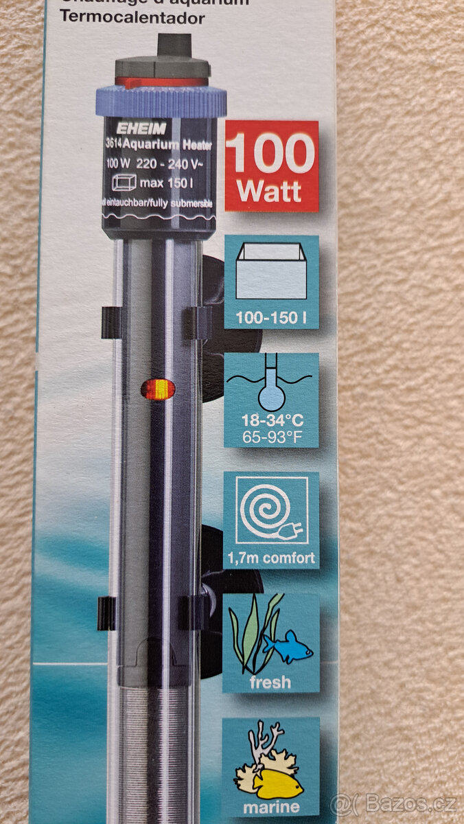 NOVÉ nepoužité akvarijní topítko EHEIM 100W - 4