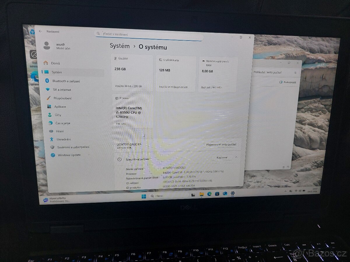 Notebook Dell, Core i5, 8 GB/250 GB, nabíječka - 4