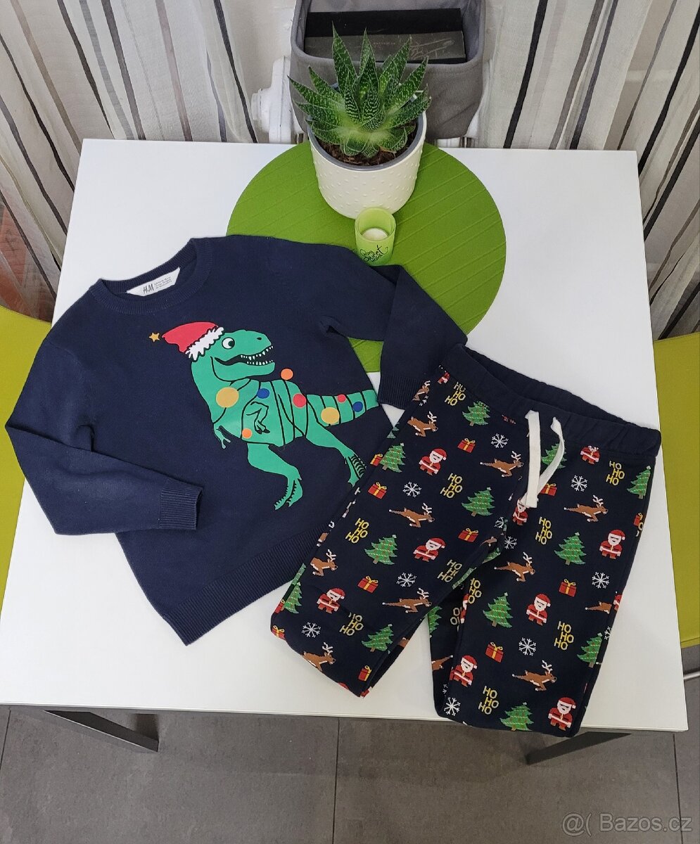 Vánoční komplet H&M 110-116 - 4
