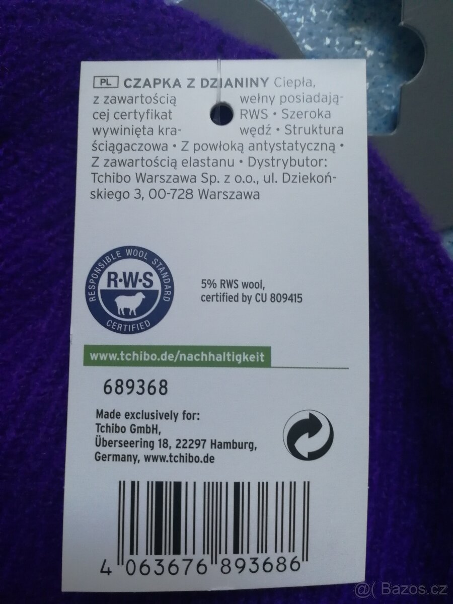 Nová fialová čepice Tchibo - 4