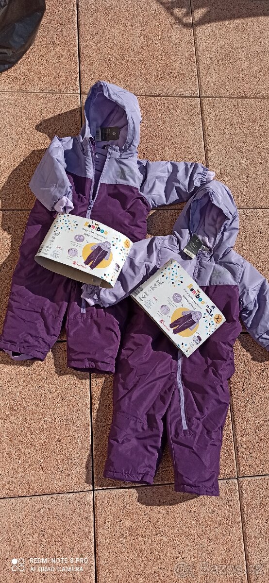 Zimní kombinézy - pro dvojčátka (vel.86) NOVÉ (cena za ks) - 4