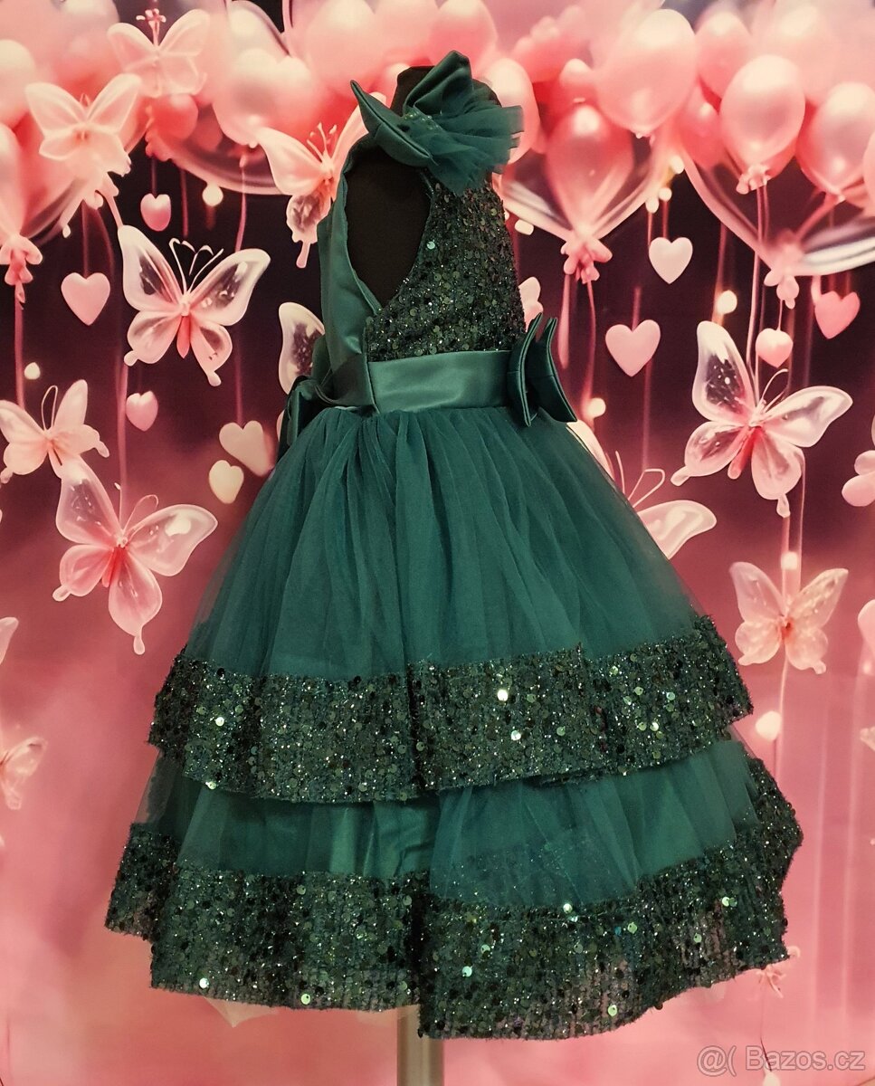 Dětské společenské šaty s flitry - 4