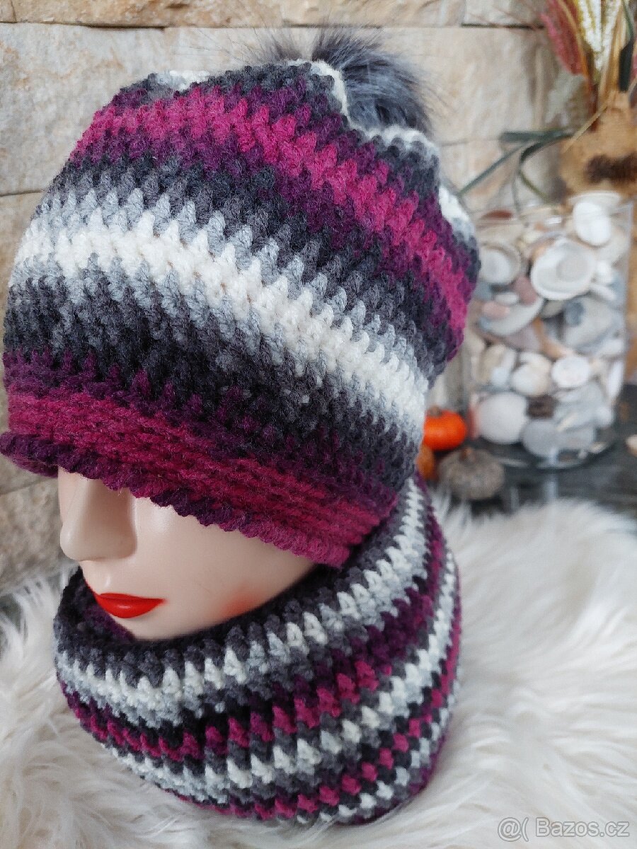 Čepice se šálovým tunelem - 4