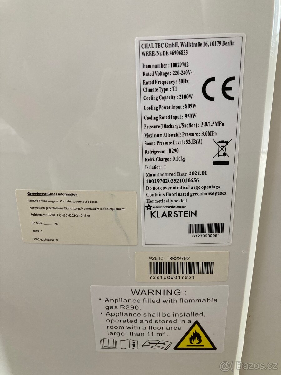 Mobilní klimatizace Klarstein - 4