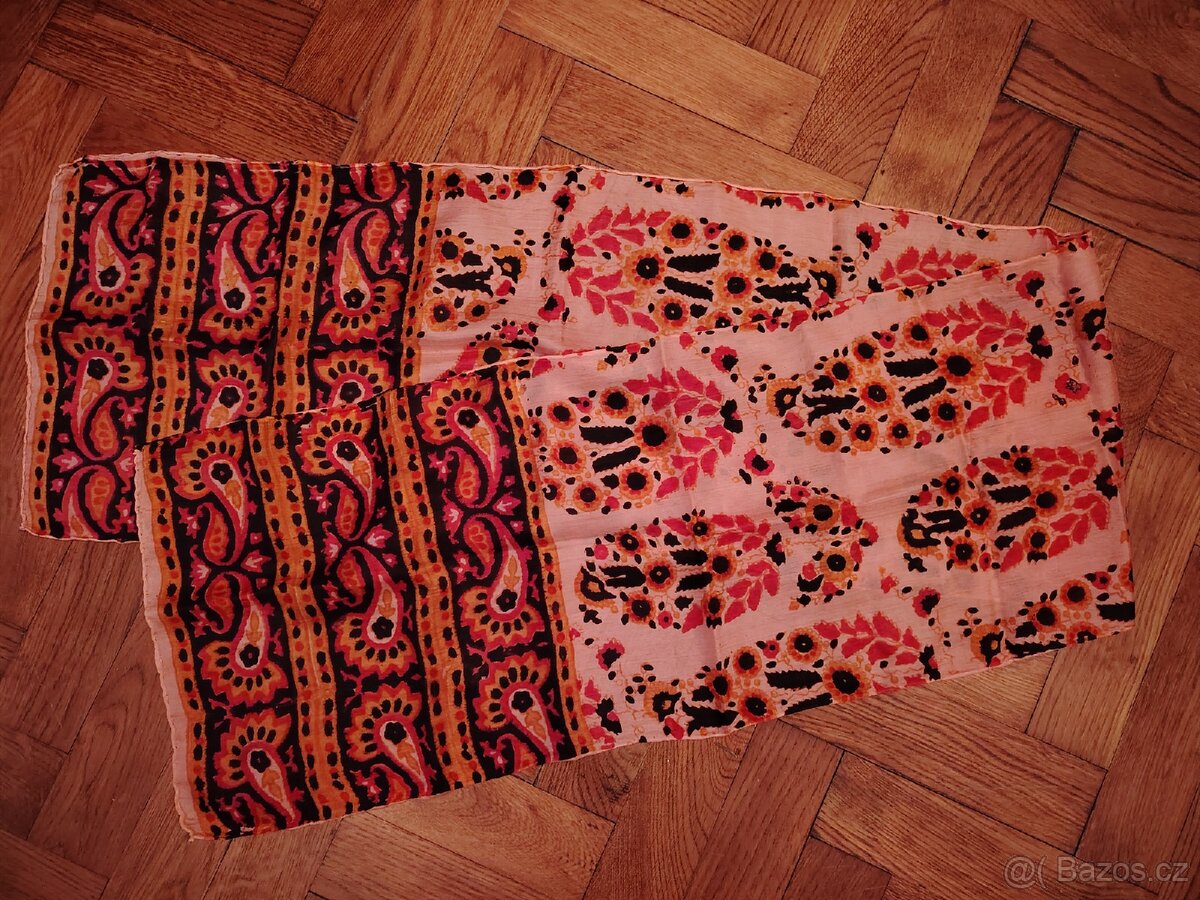 Retro šátky z pravého hedvábí - 4