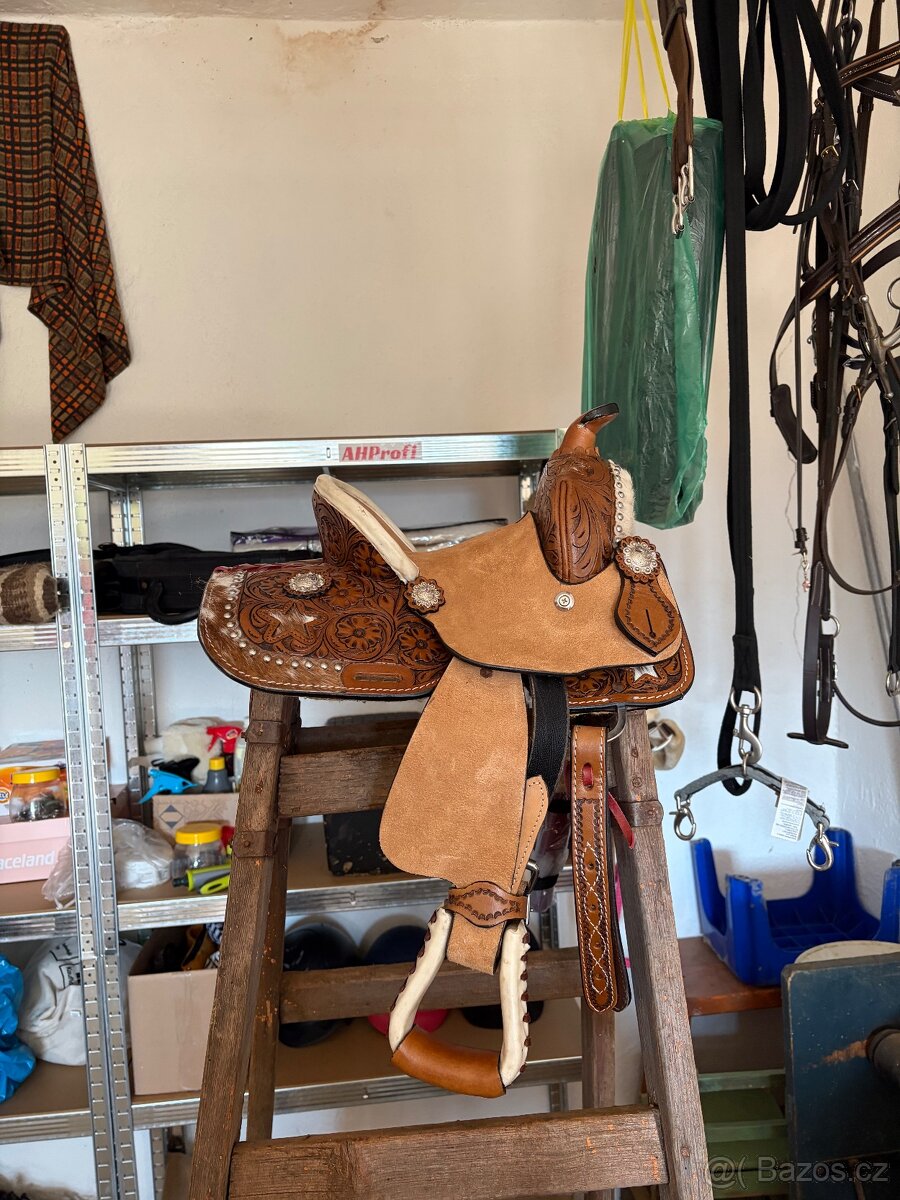 Westernové detské sedielko, pony, shetty - 4