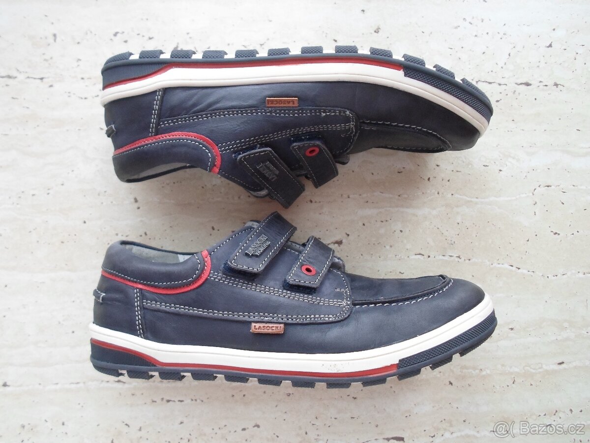 Modré boty sandály kožené - 35 - 4