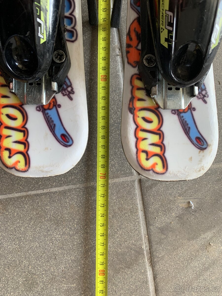 Dětské lyže 70cm+ lyžáky Tecno - 4