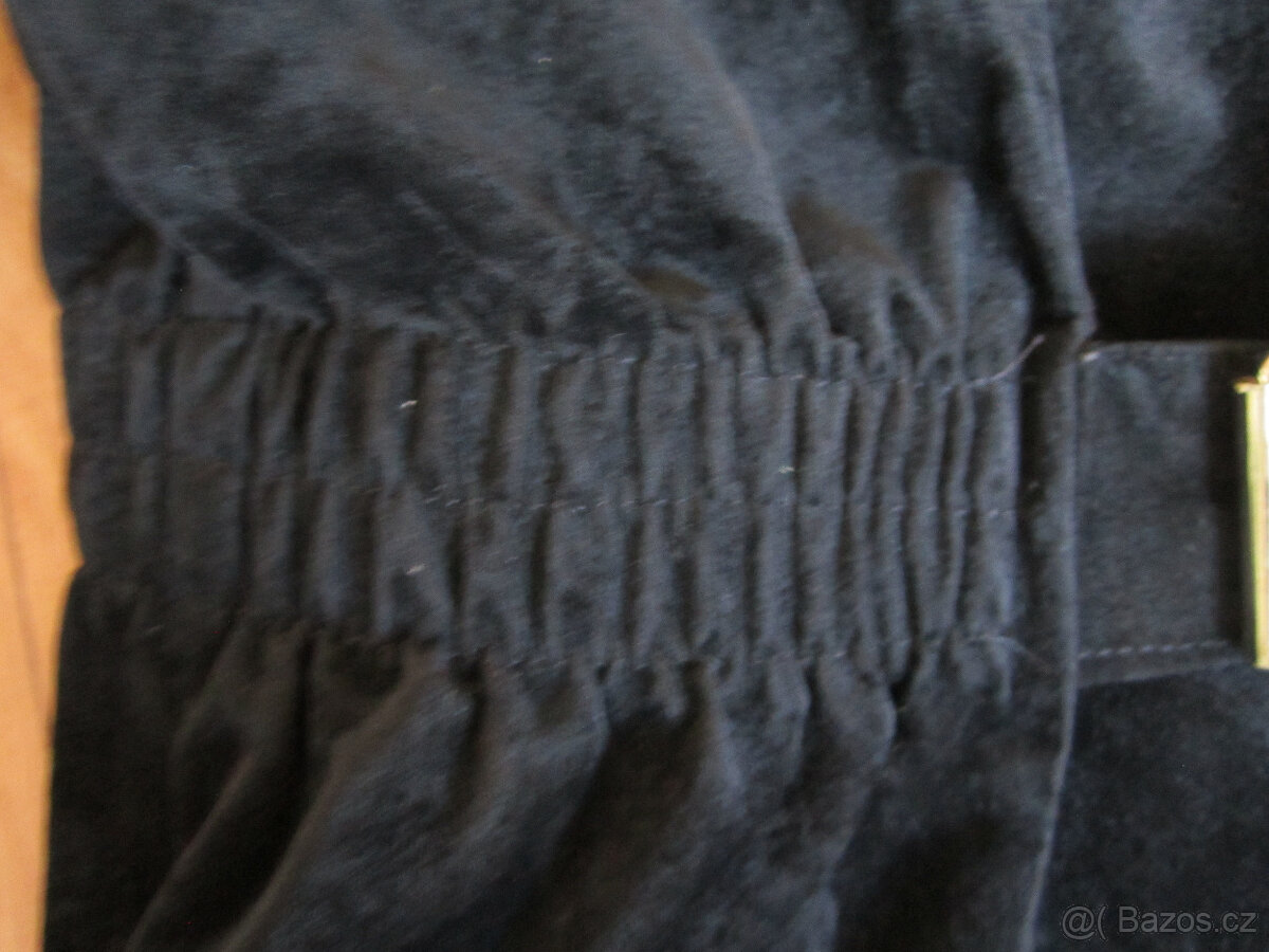 Černá bunda do pasu, vel. S/M/L, vzhled semiše - 4