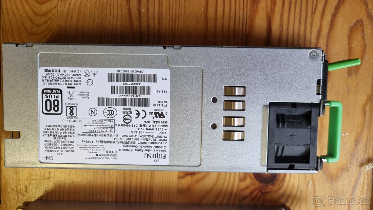 2× Fujitsu 450W Platinum hot-swap serverový zdroj DPS-450DB- - 4