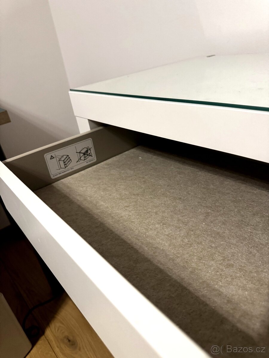 IKEA MALM toaletní stolek, bílý, 120×41 cm - 4