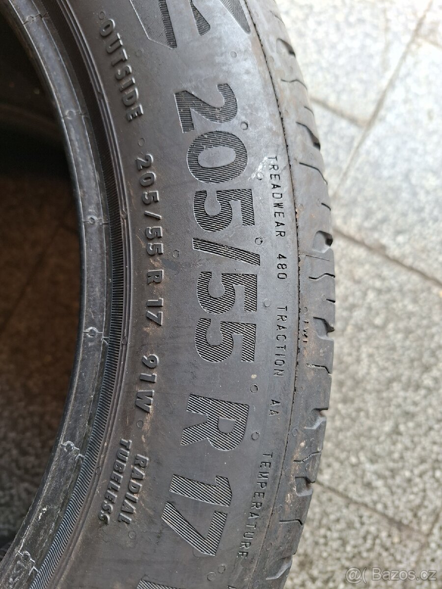 2x letni pneu 205/55 R17 Continental - 4
