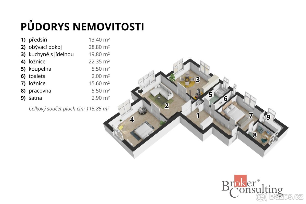 Prodej, byty/3+1, 110 m2, Vítězná 768/9, 46001 Liberec, Libe - 4