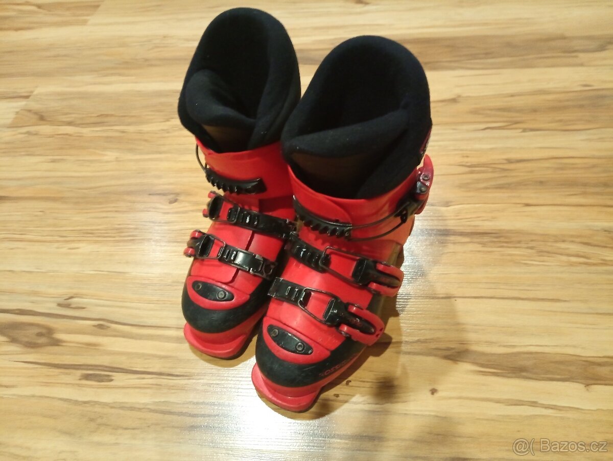 Prodám dětské lyže 90cm+ boty - 4