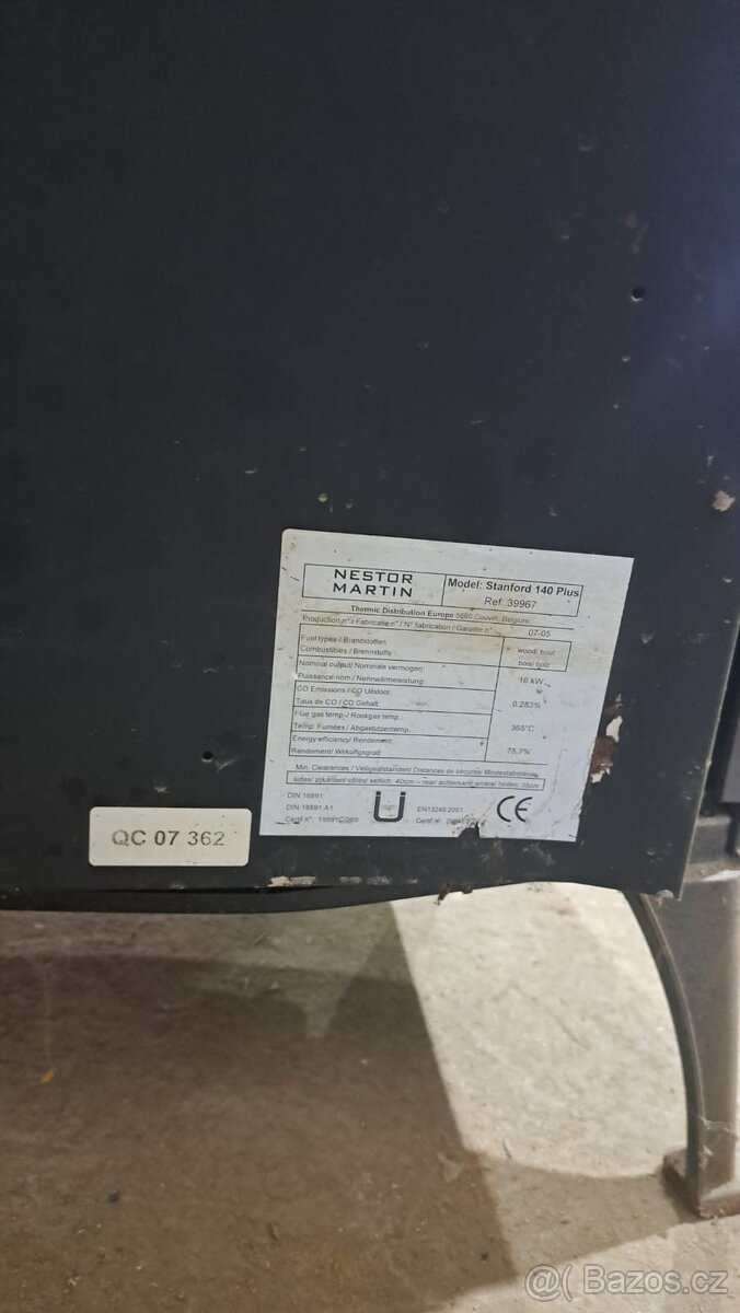 Prodám litinová kamna Nestor Martin - 4