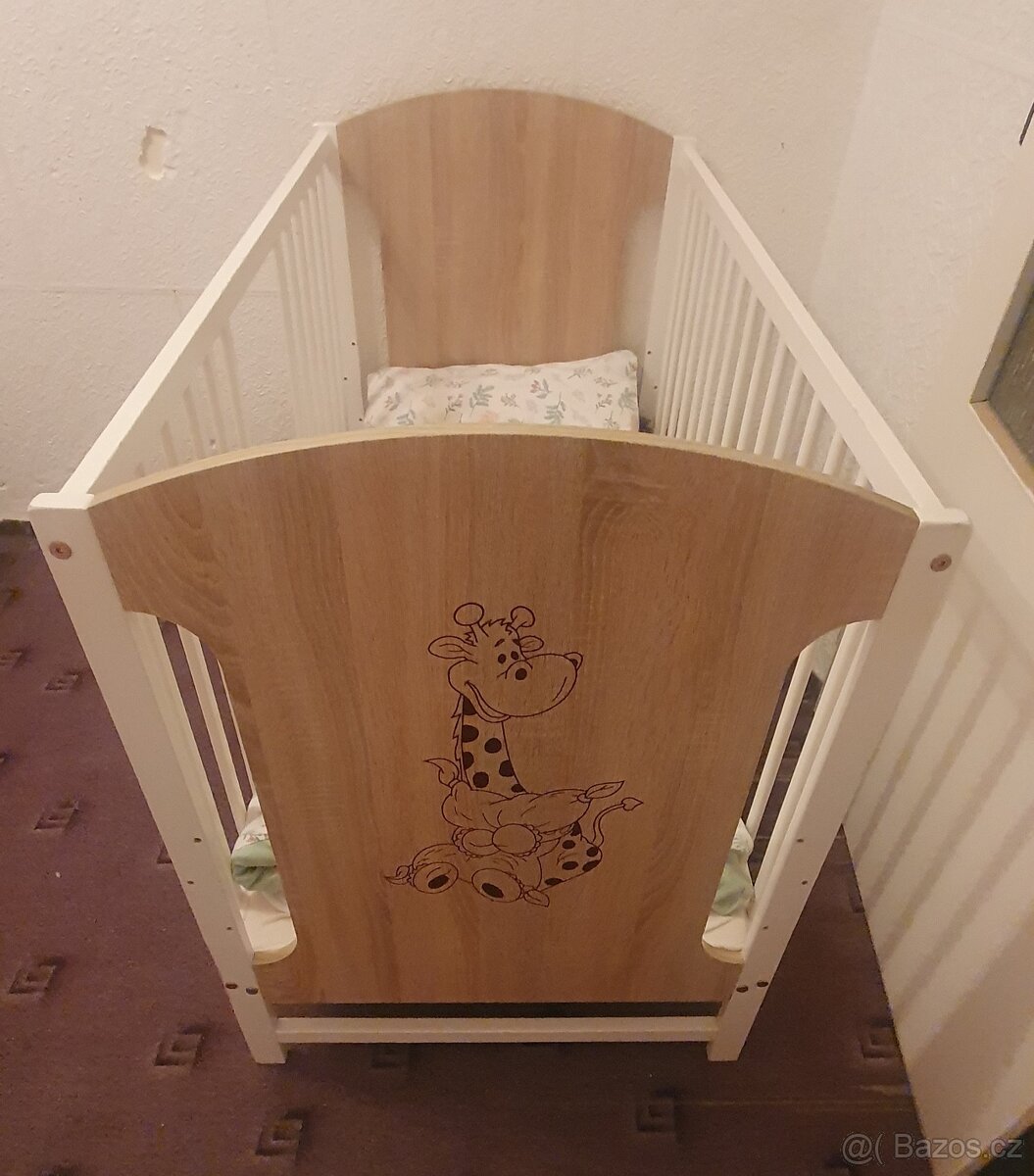 Dětská postýlka s matrací, peřinkou , polštářkem, povlečenim - 4