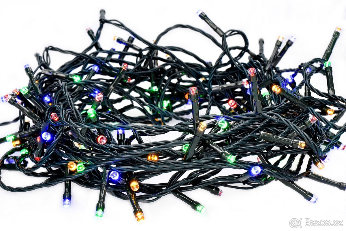 Predám 20 m vianočnú 100 LED reťaz - 8 funkcií + časovač - 4