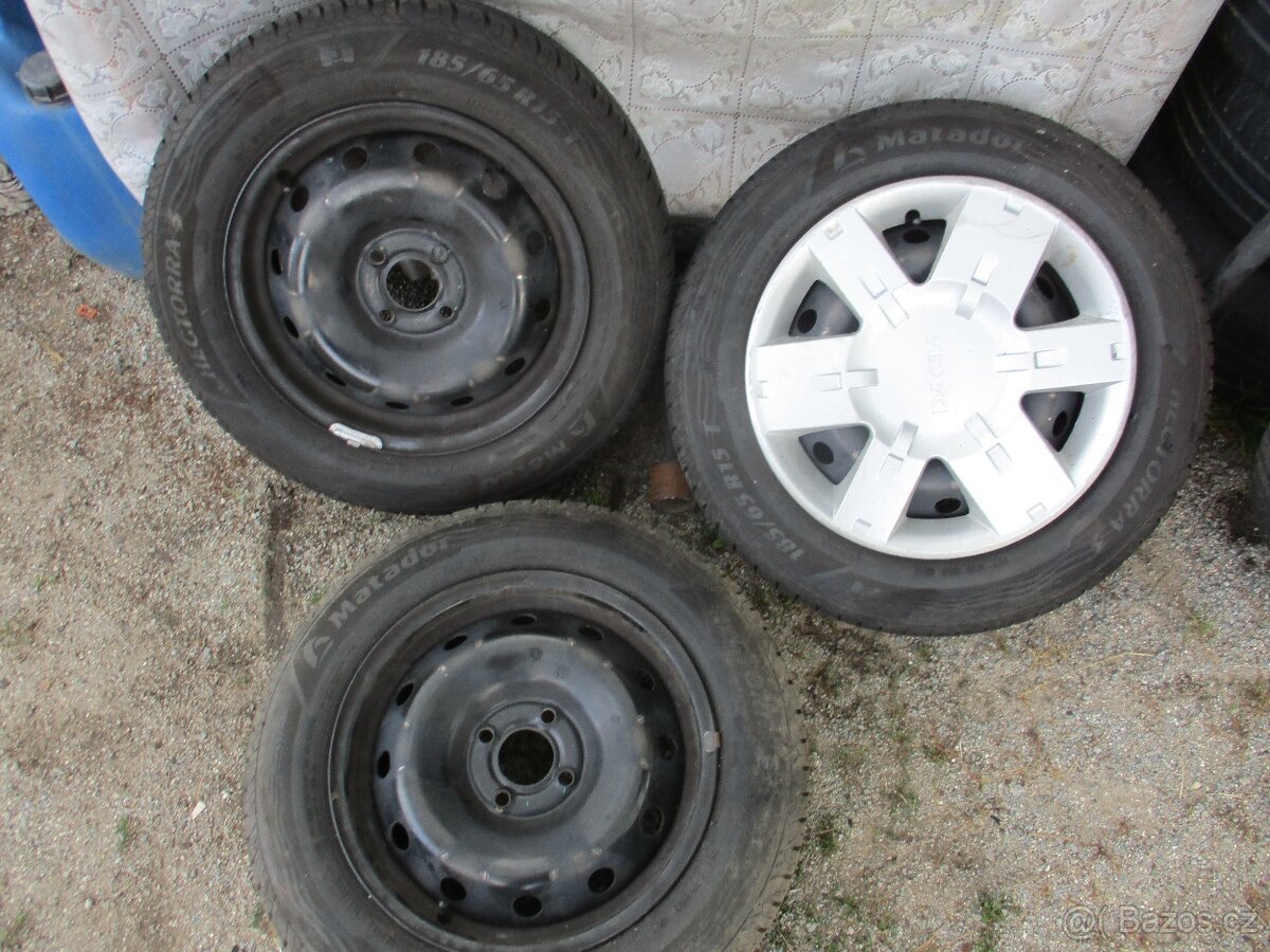 Rafky 4x100 R15 pneu letní 185/65 R15 - 4