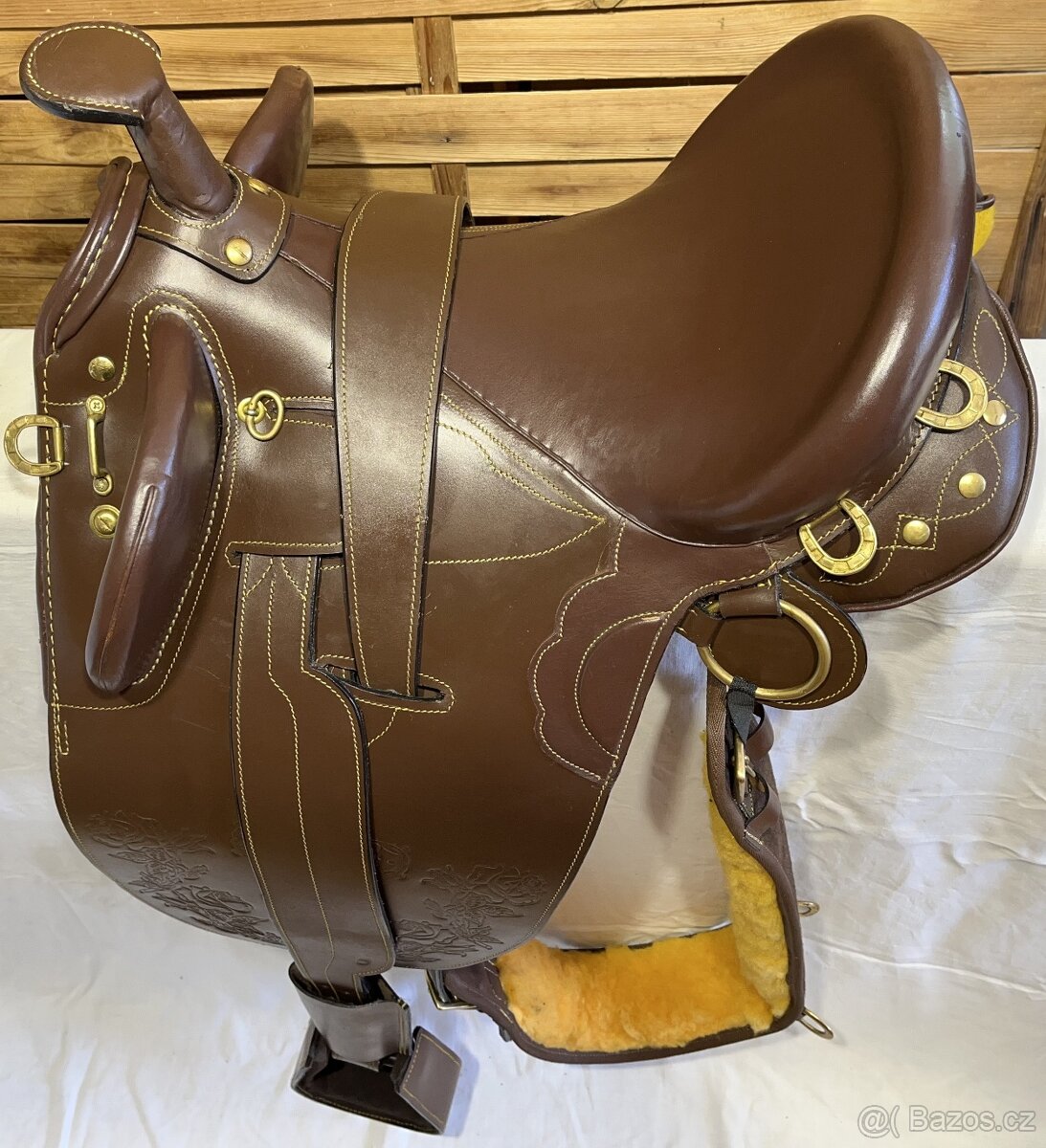 Australské sedlo s hruškou hnědé - 4