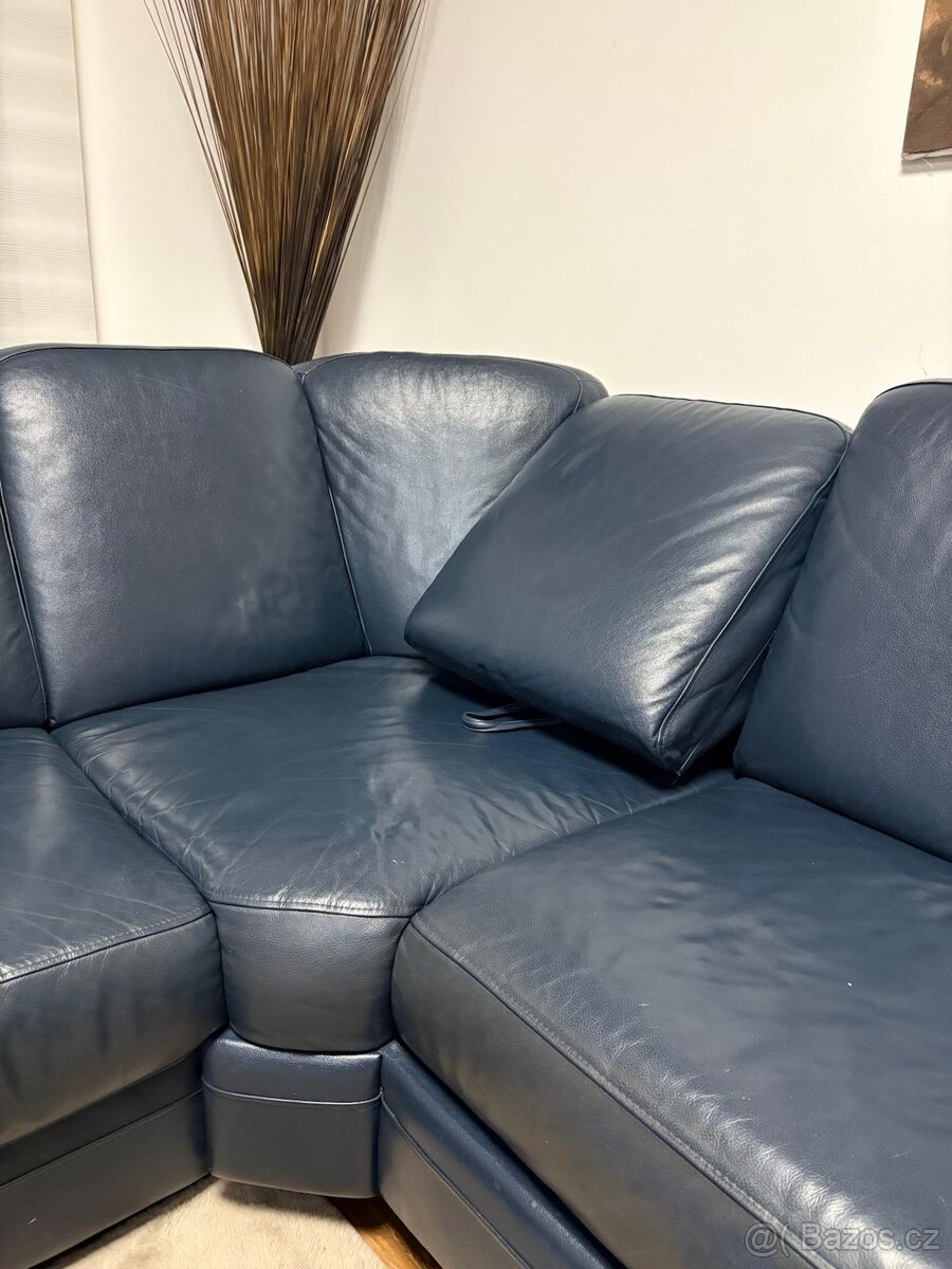 Kožená rozkládací sedačka - 4