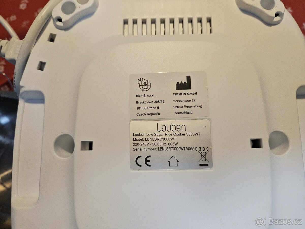Rýžovar Lauben Low Sugar Rice Cooker 3000WT - 4