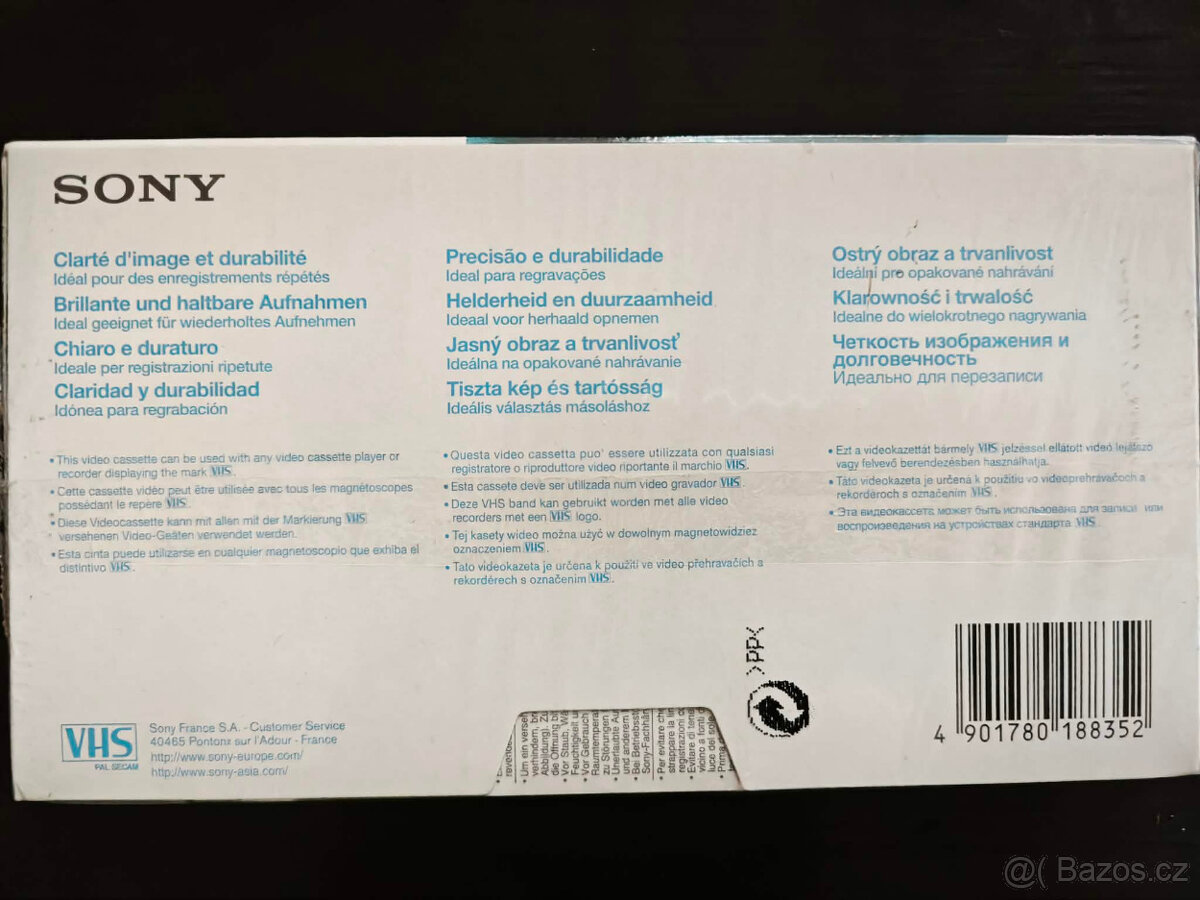 videokazeta VHS SONY 240 - 4