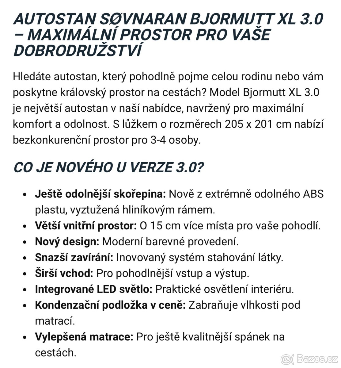 Střešní stan Slovnaran Bjormutt XL 3,0 Medium - 4