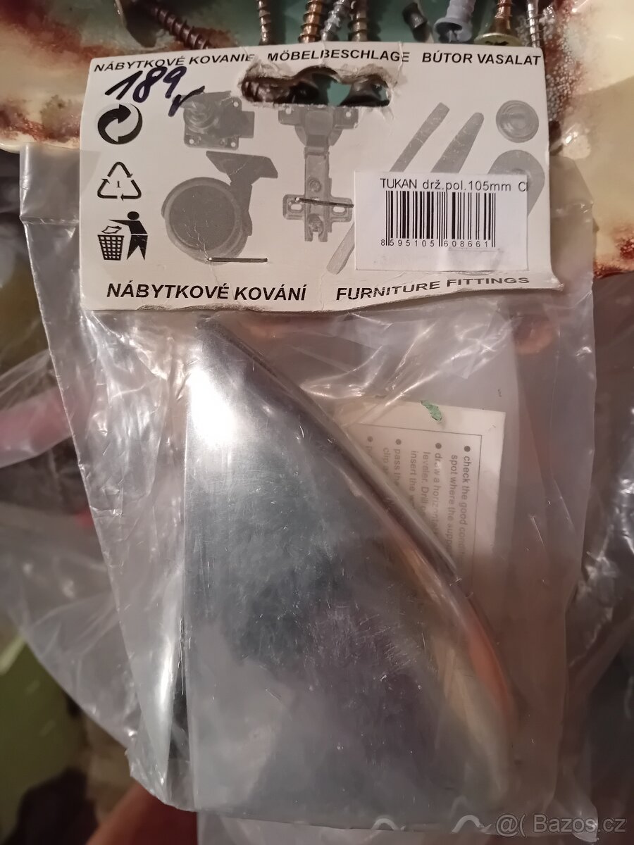 2x malá a 2x velká skleněná polička - 4