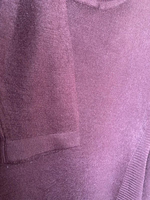 Teplé šaty vínové vel. L příjemné. Míry: - 4