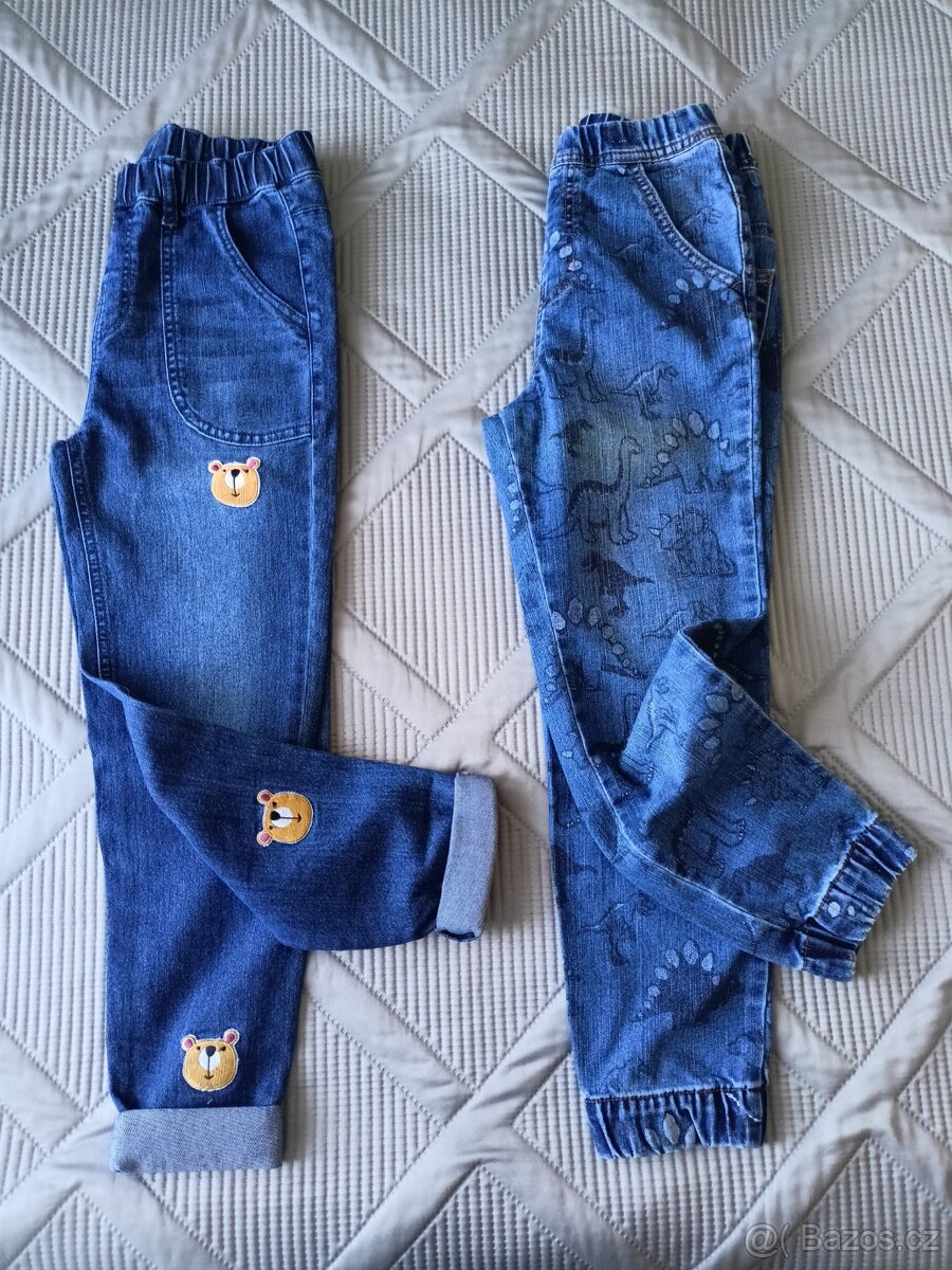 Nové džíny 128/134+nové tenisky, vel.33 - 4