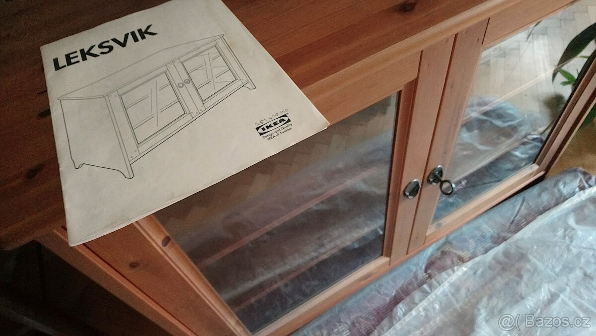 IKEA TV komodu Leksvik,masiv borovice - 4