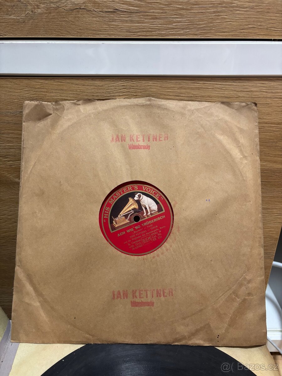 Sada 4× starožitná šelaková gramodeska - 4