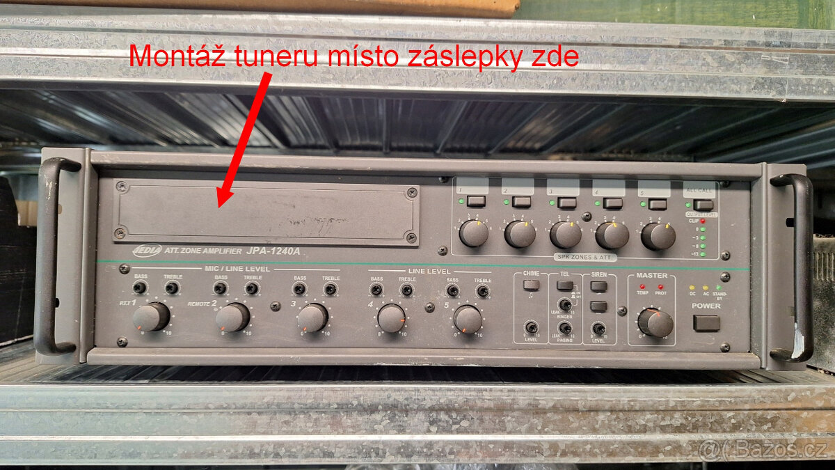 Tuner JEDIA JTP-10RDS modul do rozhlasové ústředny - 4