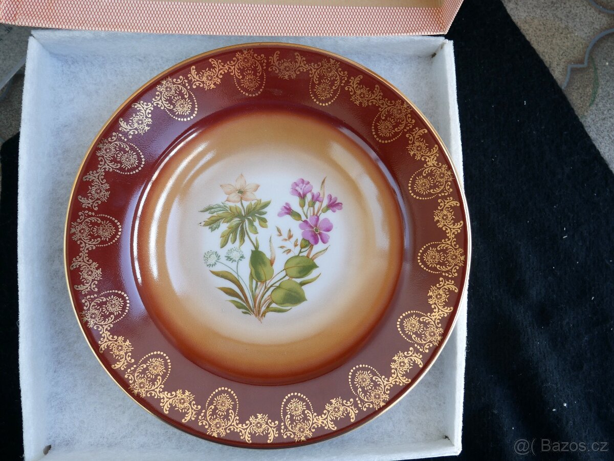 Talíře zdobené (zlato, kobalt) - 4