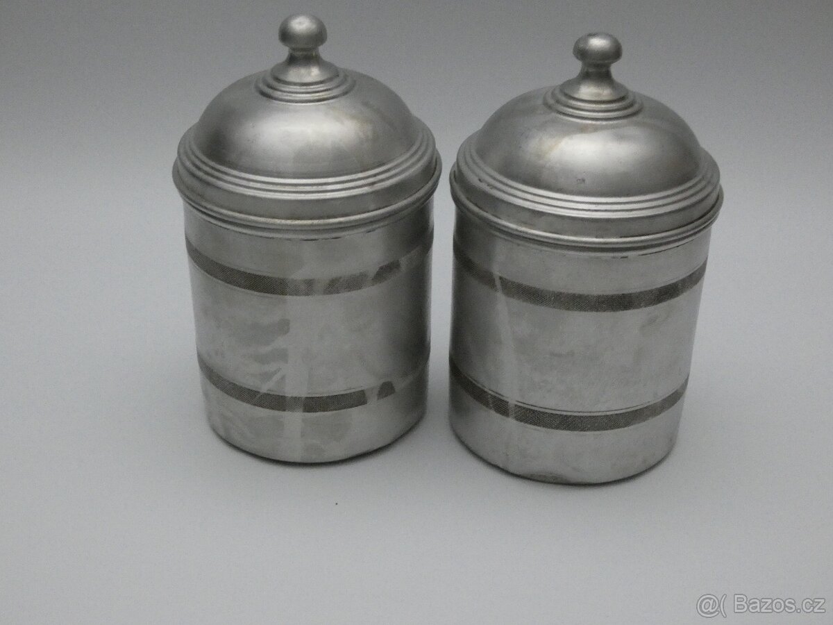 Plechové dózy cukr,káva - 4