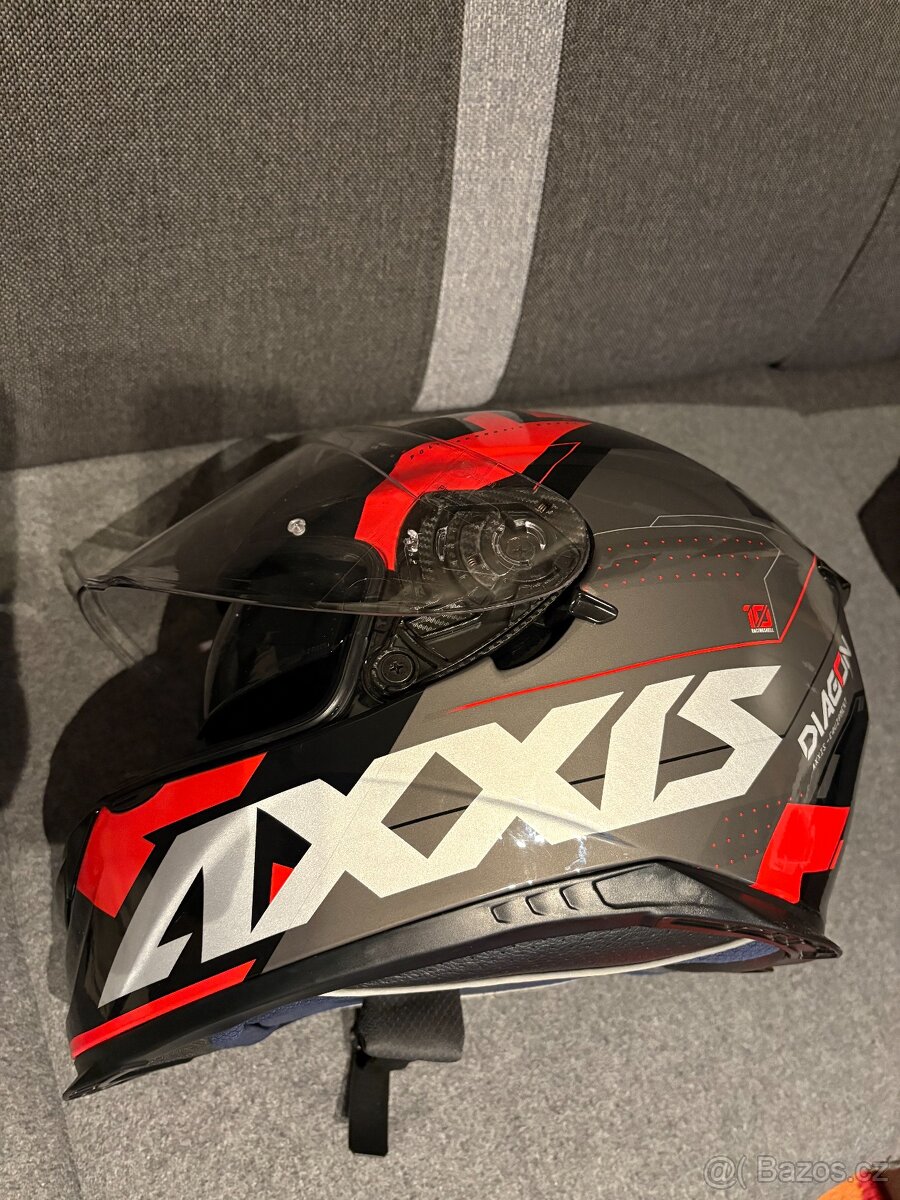 Integrální helma AXXIS EAGLE SV DIAGON Červená - 4