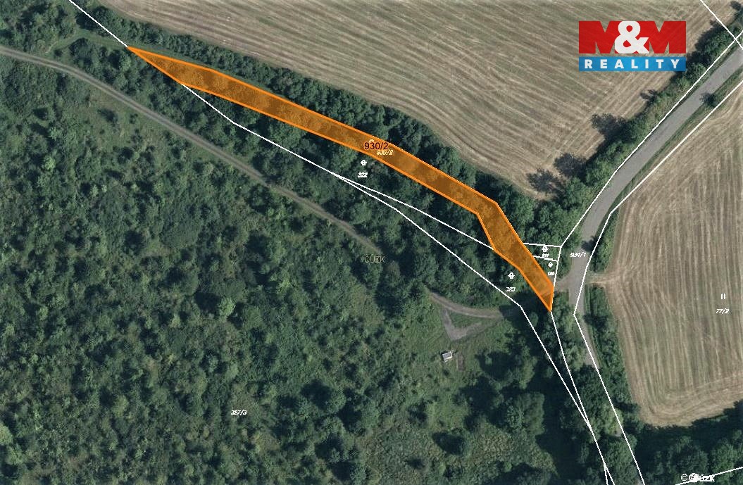 Prodej lesa, 1300 m², Konice u Mašťova - 4