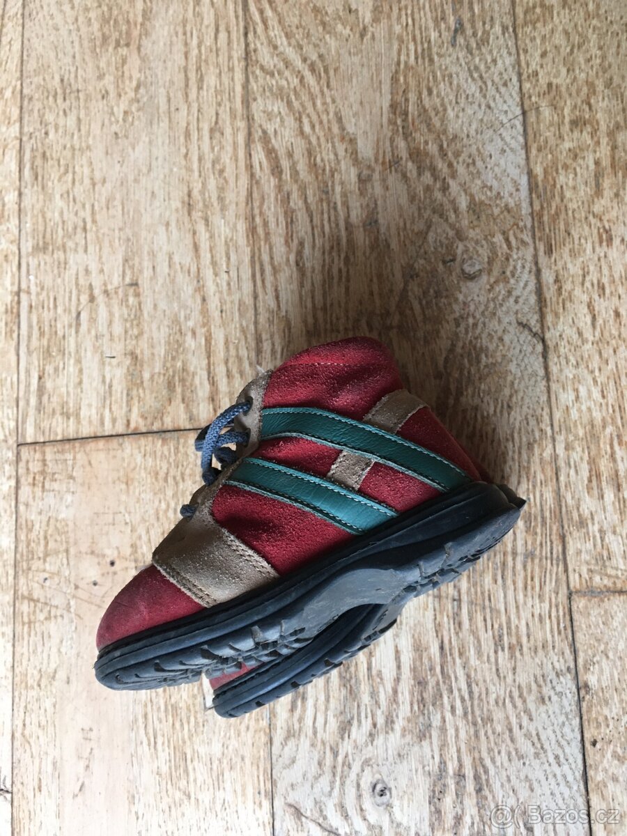 Podzimní / zimní kotníčkové - kožené semišové vel 21 - 4