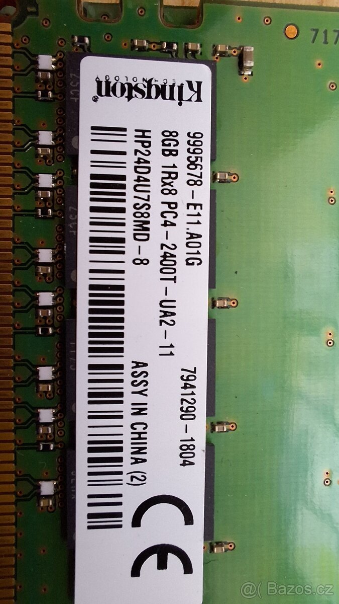 8GB moduly DDR 4 PC4-2400T - 4