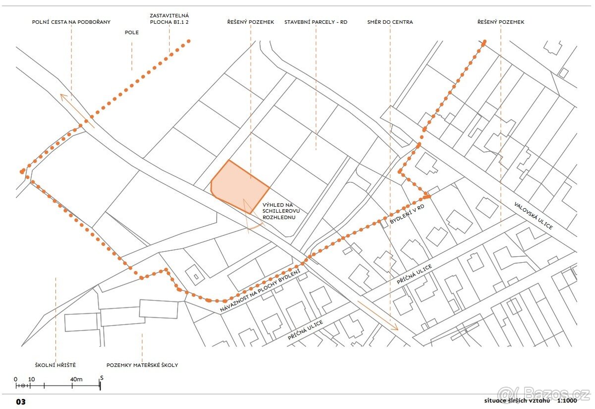 Prodej stavebního pozemku 900 m² – Kryry - 4