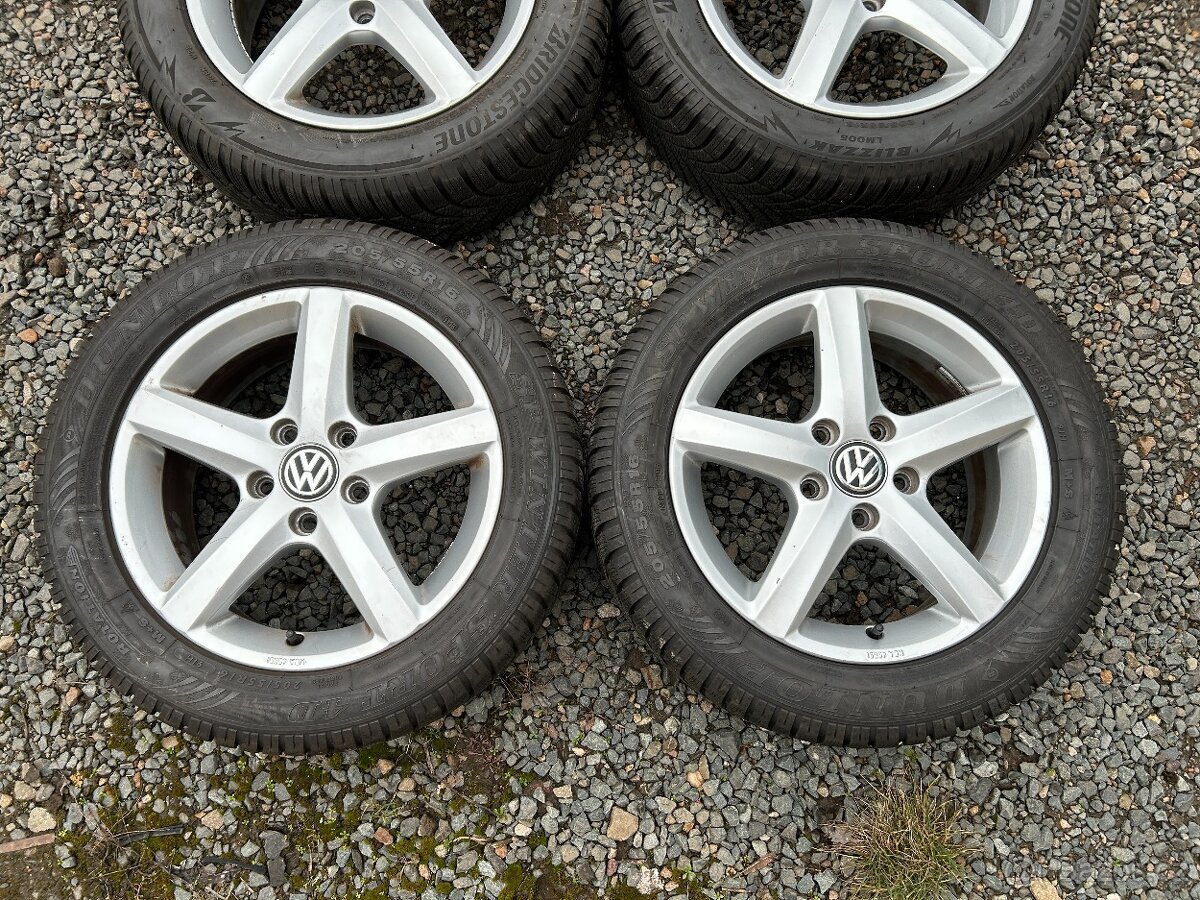 Alu orig zimní sada VW Aspen 5x112 6J ET48 205/55 R16 - 4