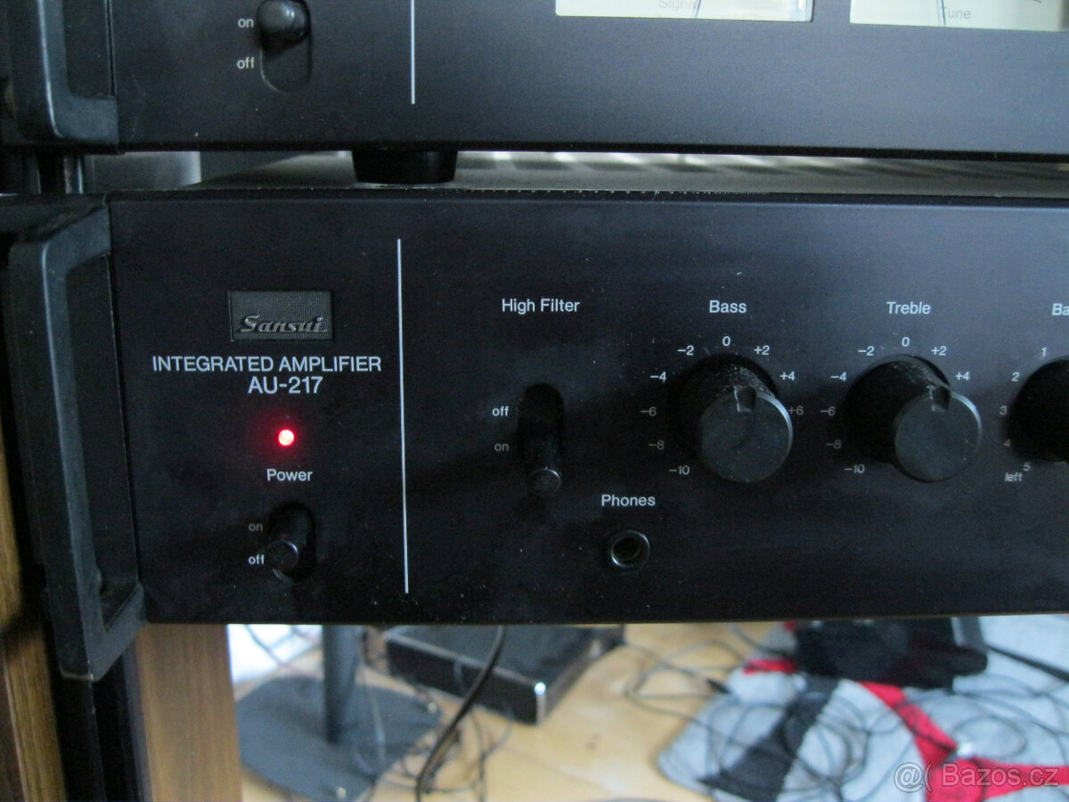 Sansui Amp AU-217+Tuner TU-217+Deck CS1110 audio rack GX-5 - 4