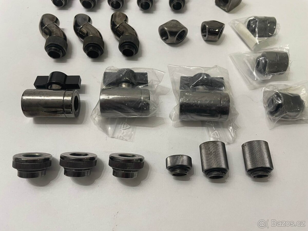 Vodní chlazení - Fitinky EKWB nové i použité Black Nickel - 4