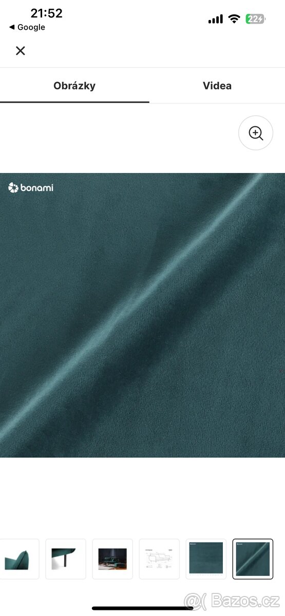 Zelena sametová sedačka - 4