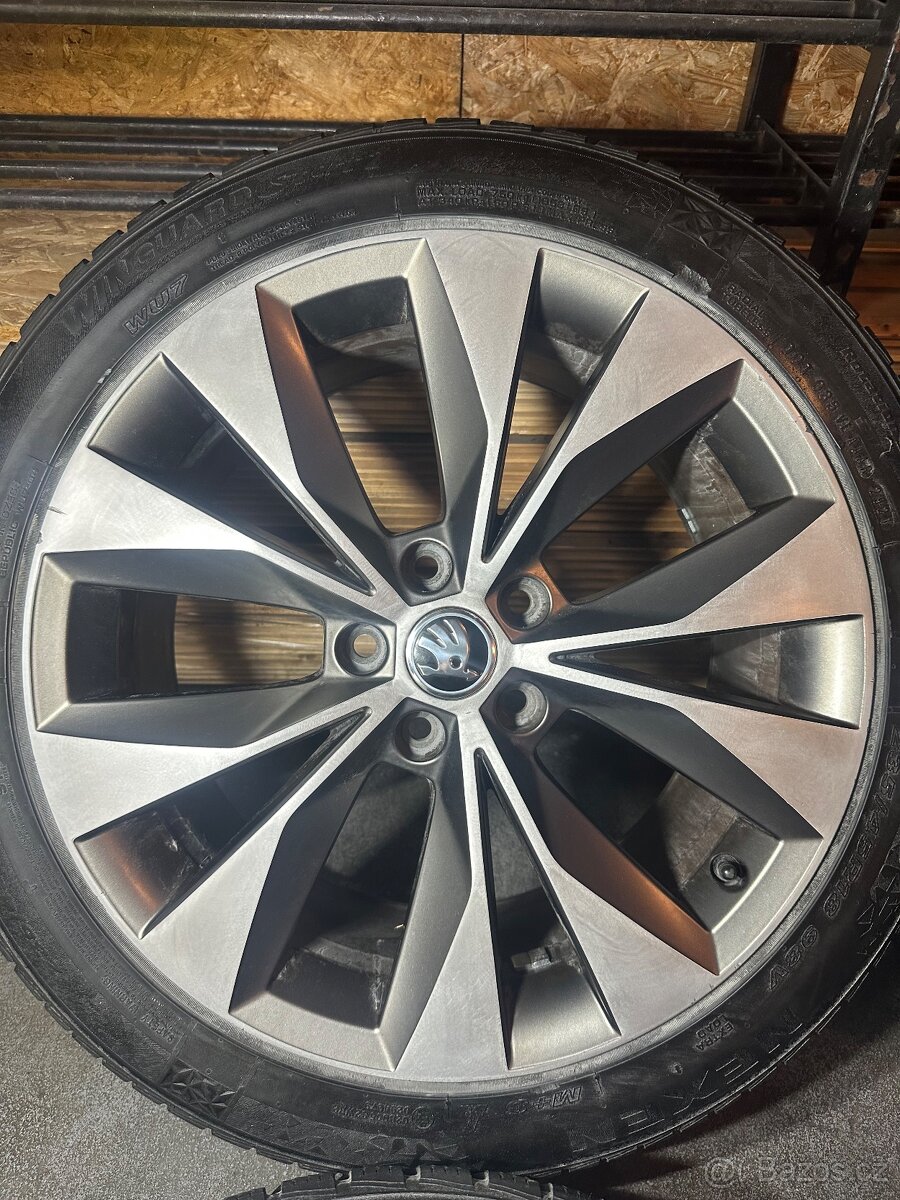 ALU Kola ŠKODA 5x112 R18 CASSIOPEIA Zimní Pneu 235/45/18 - 4