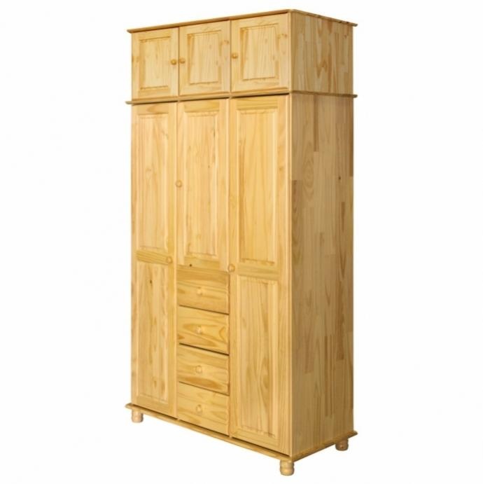 Dřevěná skříň 3dveřová 8851 lak - 4