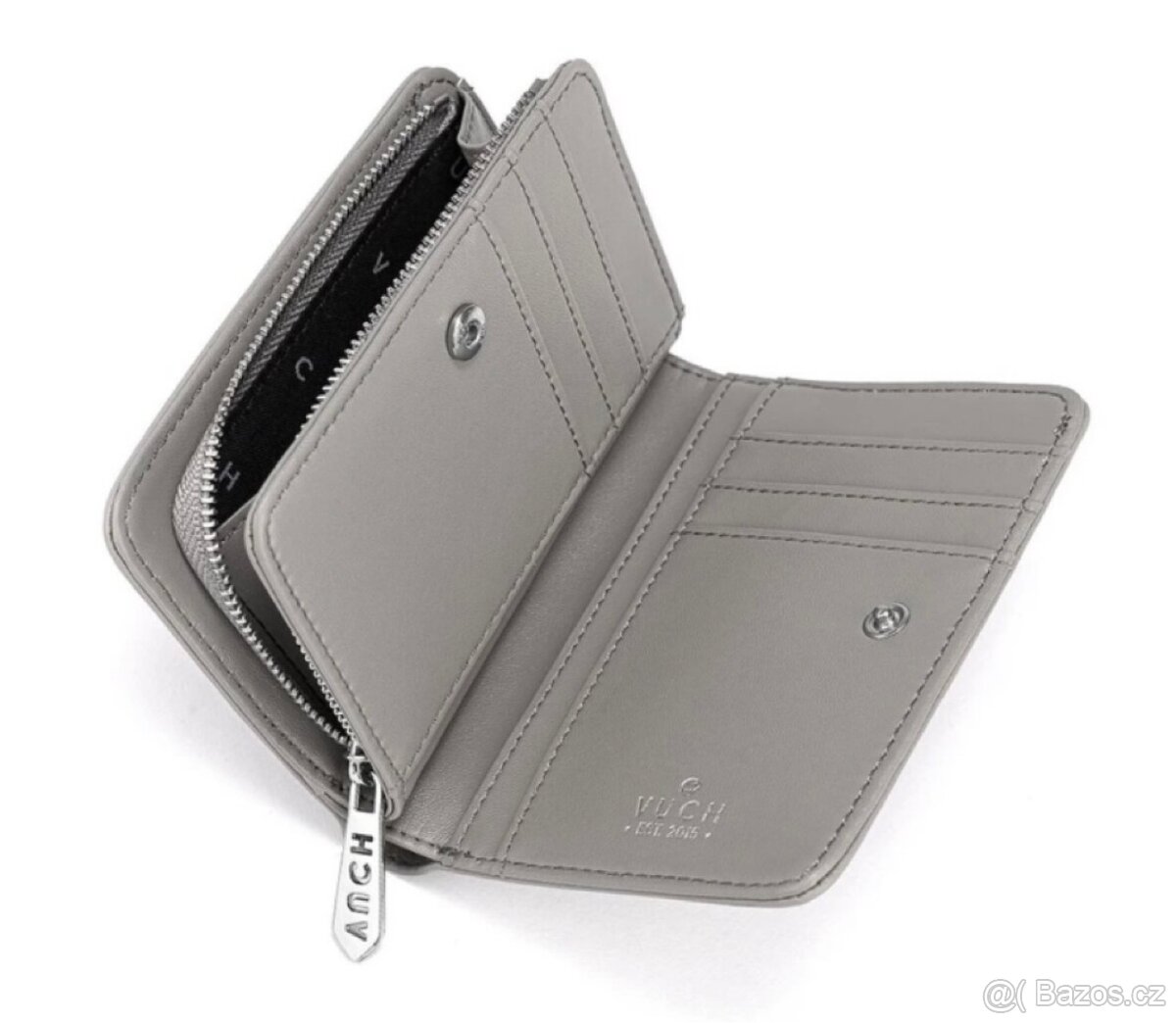 Nová dámská malá kožená peněženka na zip (Vuch) - 4